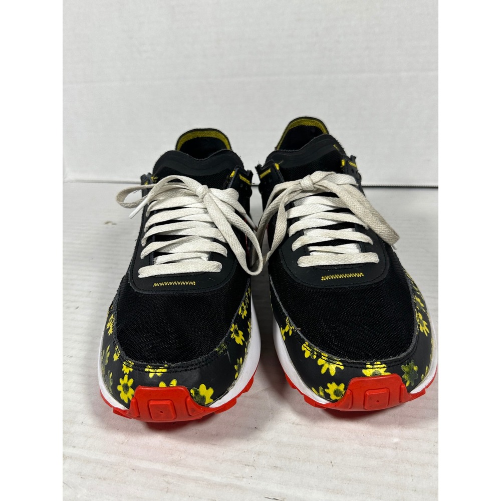 Nike Waffle One Sunflower Black Red Yellow Floral Shoes DQ7637-001 Mens Size 10